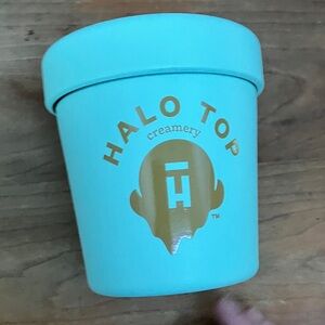 Pint size ice cream cooler Halo Top light green Container new in box